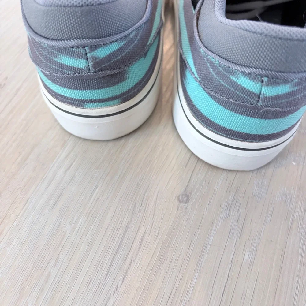 Nike SB‎ Stefan Janoski GS Kids Skate Shoes Grey Teal Stripe 689527-004 Size 2Y